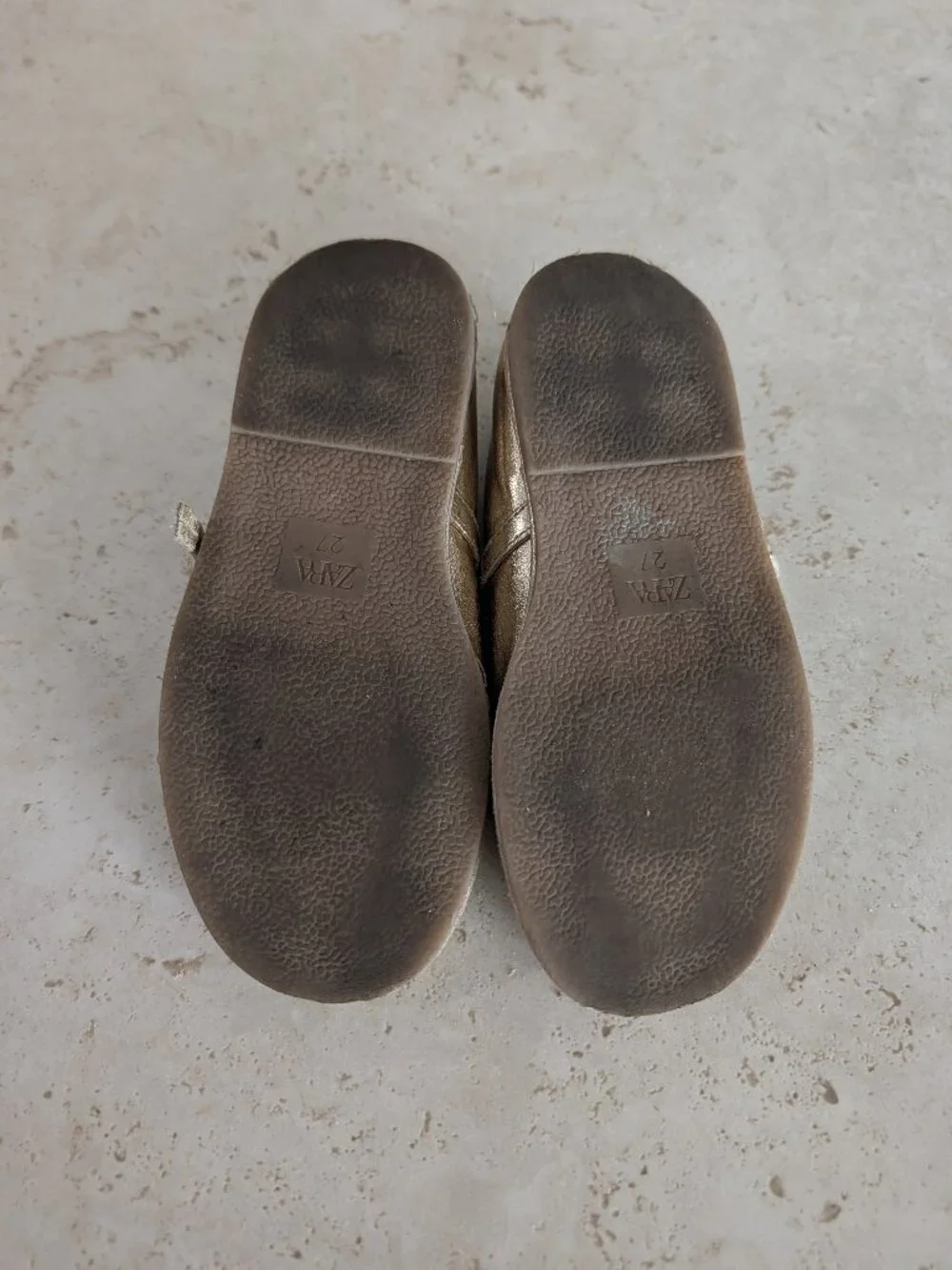 Zara Metallic Mary Jane's - Girl's Size 27